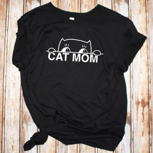 Niedliches einfaches Design Frauen schwarze Katze  T-Shirt