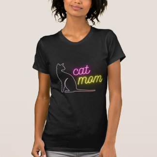 Niedliches einfaches Design Frauen schwarze Katze T-Shirt