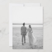 Niedliches Einfaches Foto Moderne Hochzeitsempfehl Einladung (Rückseite)