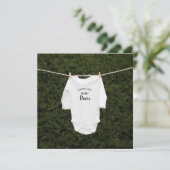 Niedliches Einfaches Foto Schwangerschaft Ankündigung (Stehend Vorderseite)