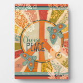 Niedliches, einfaches Friedensangebot Taumeln farb Fotoplatte (Vorderseite)