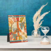 Niedliches, einfaches Friedensangebot Taumeln farb Fotoplatte (Seite)