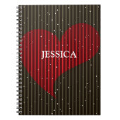 Niedliches Einfaches funkelndes Herz Notizblock (Vorderseite)