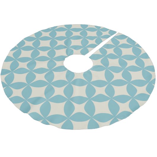 Niedliches einfaches geometrisches Muster Pastell  Polyester Weihnachtsbaumdecke (Schrägansicht)