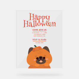 Niedliches Einfaches Halloween-Party Acrylschild