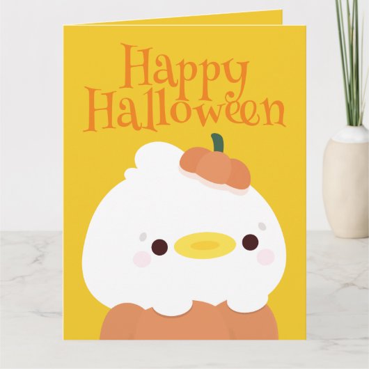 Niedliches Einfaches Halloween-Party Dankeskarte (Vorderseite)