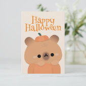 Niedliches Einfaches Halloween-Party Dankeskarte (Stehend Vorderseite)