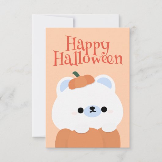 Niedliches Einfaches Halloween-Party Dankeskarte (Vorderseite)