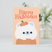 Niedliches Einfaches Halloween-Party Dankeskarte (Stehend Vorderseite)