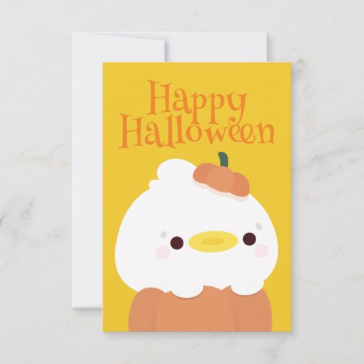 Niedliches Einfaches Halloween-Party Dankeskarte (Vorderseite)