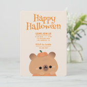 Niedliches Einfaches Halloween-Party Einladung (Stehend Vorderseite)