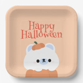 Niedliches Einfaches Halloween-Party Pappteller