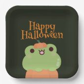 Niedliches Einfaches Halloween-Party Pappteller (Vorderseite)
