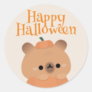 Niedliches Einfaches Halloween-Party Runder Aufkleber