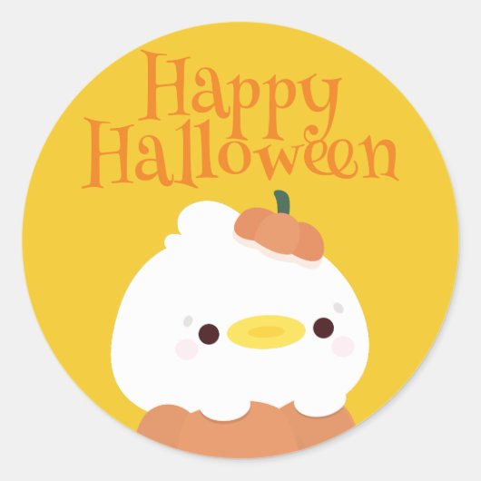 Niedliches Einfaches Halloween-Party Runder Aufkleber (Vorderseite)