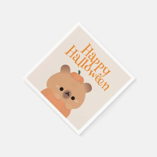 Niedliches Einfaches Halloween-Party Serviette (Ecke)