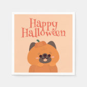 Niedliches Einfaches Halloween-Party Serviette (Vorderseite)
