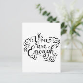 Niedliches einfaches inspirierendes Zitat Postkarte (Stehend Vorderseite)