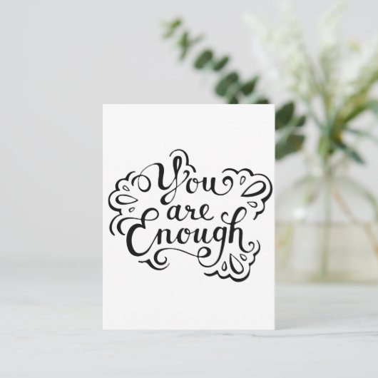 Niedliches einfaches inspirierendes Zitat Postkarte (Stehend Vorderseite)