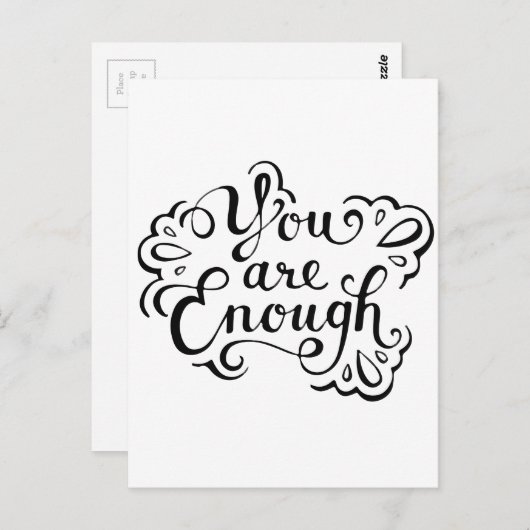 Niedliches einfaches inspirierendes Zitat Postkarte (Vorne/Hinten)