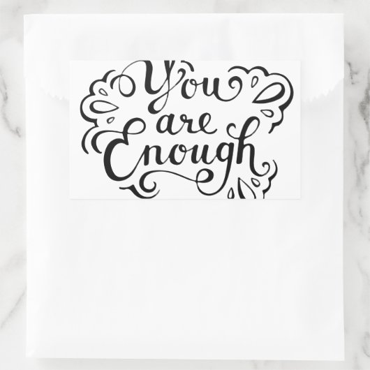 Niedliches einfaches inspirierendes Zitat Rechteckiger Aufkleber (Tasche)