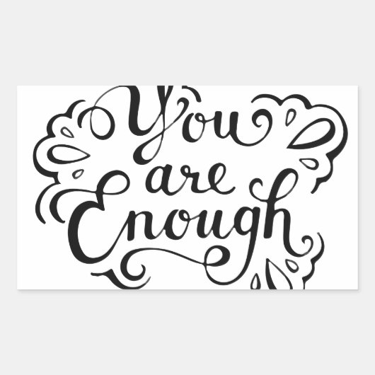 Niedliches einfaches inspirierendes Zitat Rechteckiger Aufkleber (Vorderseite)