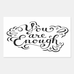 Niedliches einfaches inspirierendes Zitat Rechteckiger Aufkleber