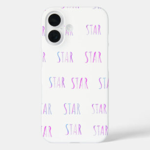 Niedliches, einfaches, minimalistisches Star-Telef iPhone 16 Hülle
