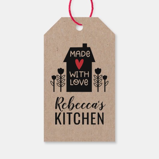 Niedliches Einfaches, mit Liebe-Kraft-Geschenkpapi Geschenkanhänger (Rückseite)