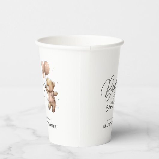 Niedliches einfaches, modernes Beary Sweet Baby Du Pappbecher (Rechts)