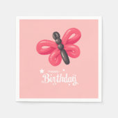 Niedliches, einfaches, modernes Geburtstagsmädchen Serviette (Vorderseite)