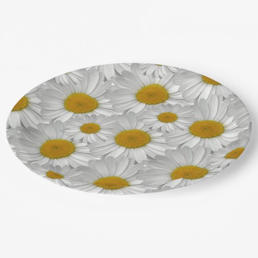 Niedliches einfaches Muster der Blume Pappteller (Schrägansicht)