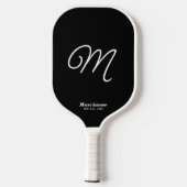 Niedliches Einfaches Skript (Initial) Pickleball Schläger (Rückseite)