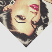 Niedliches, eingefärbtes Mädchen Seidenpapier (Ausschnitt)