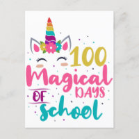 Niedliches Einhorn 100 magische Schultage