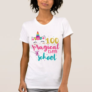 Niedliches Einhorn 100 magische Schultage T-Shirt