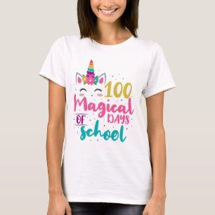 Niedliches Einhorn 100 magische Schultage T-Shirt