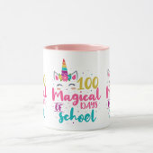Niedliches Einhorn 100 magische Schultage Tasse (Zentrum)