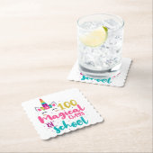 Niedliches Einhorn 100 magische Schultage Untersetzer (Vor Ort)