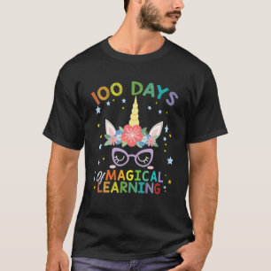 Niedliches Einhorn 100 Tage Magisches Lernen 100th T-Shirt