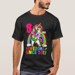 Niedliches Einhorn 2013 8 Jahre alt 8. Geburtstag T-Shirt