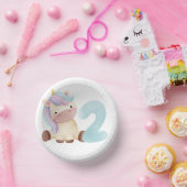 Niedliches Einhorn 2. Geburtstag Pappteller (Party)