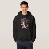 Niedliches Einhorn am 4. Juli Hoodie (Vorne ganz)