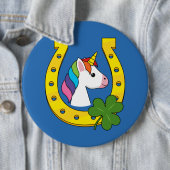 Niedliches Einhorn am St. Patrick's Day Button (Beispiel)