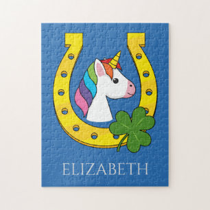 Niedliches Einhorn am St. Patrick's Day Personal Puzzle