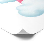 Niedliches Einhorn auf Regenbogen, Kinderzimmer dr Poster (Ecke)