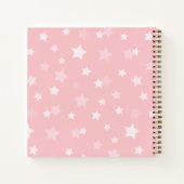 Niedliches Einhorn auf Regenbogen Mädchen Name Ske Notizblock (Rückseite)