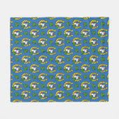 Niedliches Einhorn auf St Patrick's Day Pattern Fleecedecke (Vorderseite (Horizontal))