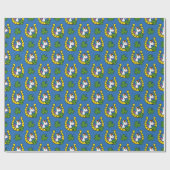 Niedliches Einhorn auf St Patrick's Day Pattern Geschenkpapier (Flach)
