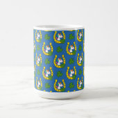 Niedliches Einhorn auf St Patrick's Day Pattern Kaffeetasse (Mittel)